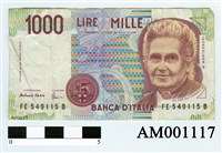 藏品(義大利1000里拉紙幣)的圖片